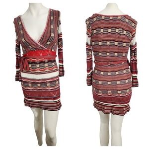 Vintage Wet Seal Crochet Sweater Dress Retro 60s 70s Hippie Made In USA size SM